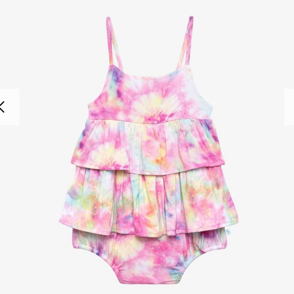 Posh Peanut Joplin Basic Ruffled Spaghetti Romper